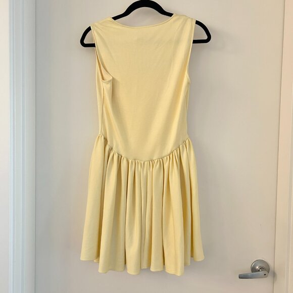 Meshki Sharon Scuba Jersey Mini Dress in Pastel Lemon Size L NWT - Picture 8 of 10